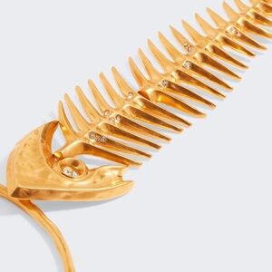 Schiaparelli Style Fish Skeleton Necklace